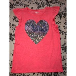 ✨💗 Girl’s Sequin Heart Top 💗✨